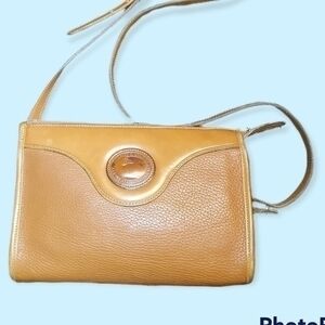 Dooney & Bourke  Browne/Orange Crossbody Leather Pebble Bag  A6 447320 Preowned
